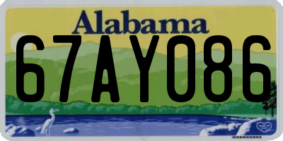 AL license plate 67AY086
