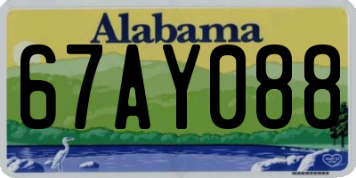 AL license plate 67AY088