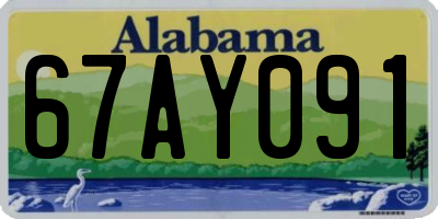 AL license plate 67AY091