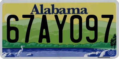 AL license plate 67AY097
