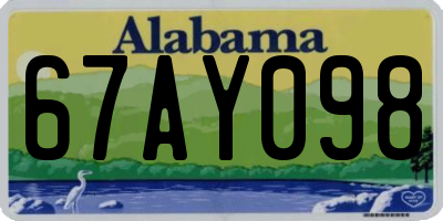 AL license plate 67AY098