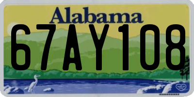AL license plate 67AY108