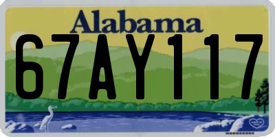AL license plate 67AY117