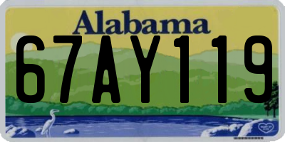 AL license plate 67AY119