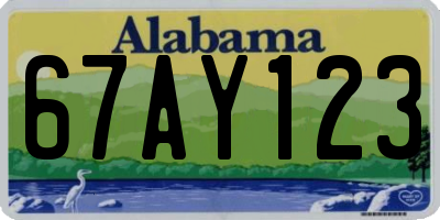 AL license plate 67AY123