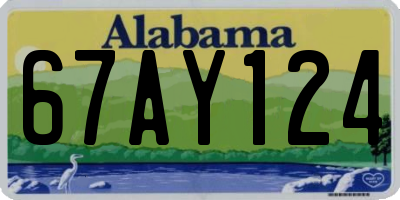 AL license plate 67AY124