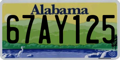 AL license plate 67AY125