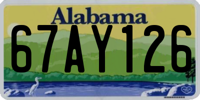 AL license plate 67AY126
