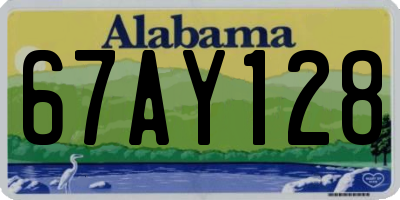 AL license plate 67AY128