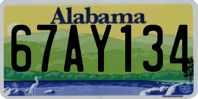 AL license plate 67AY134