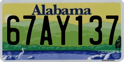 AL license plate 67AY137