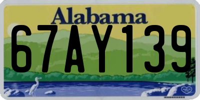 AL license plate 67AY139