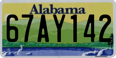 AL license plate 67AY142