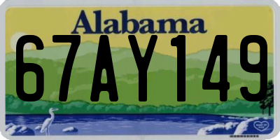 AL license plate 67AY149
