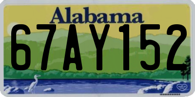 AL license plate 67AY152