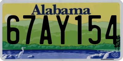 AL license plate 67AY154