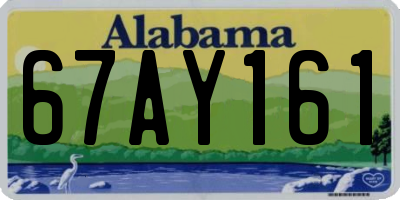 AL license plate 67AY161