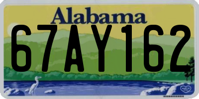 AL license plate 67AY162