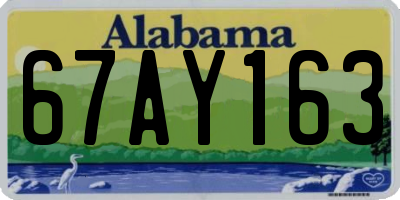 AL license plate 67AY163