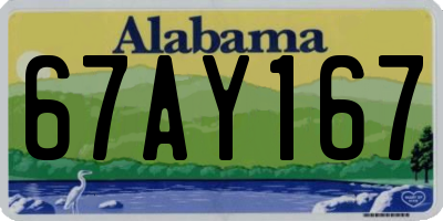 AL license plate 67AY167