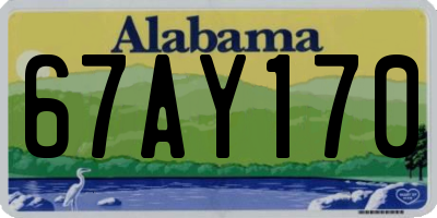 AL license plate 67AY170