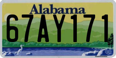 AL license plate 67AY171