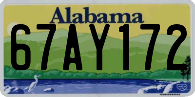 AL license plate 67AY172