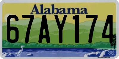 AL license plate 67AY174
