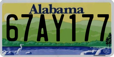AL license plate 67AY177