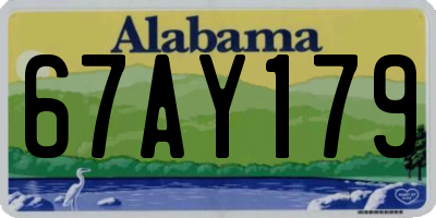 AL license plate 67AY179