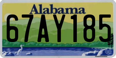 AL license plate 67AY185