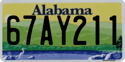 AL license plate 67AY211