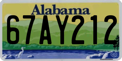 AL license plate 67AY212