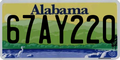 AL license plate 67AY220