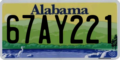 AL license plate 67AY221