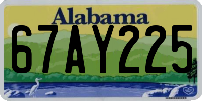 AL license plate 67AY225