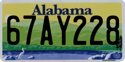 AL license plate 67AY228