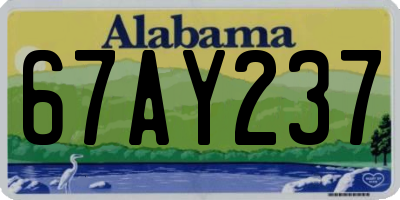 AL license plate 67AY237