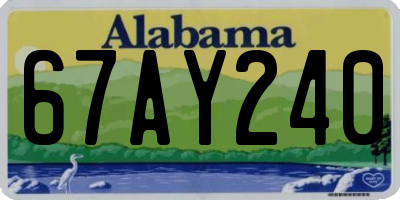 AL license plate 67AY240