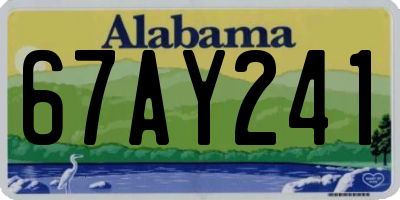 AL license plate 67AY241