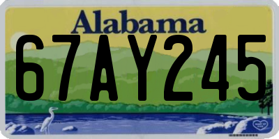 AL license plate 67AY245
