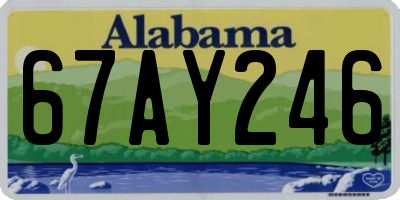 AL license plate 67AY246