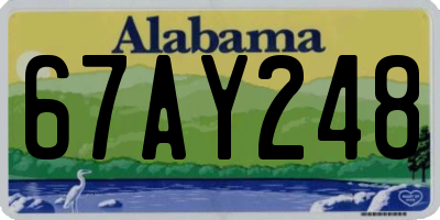 AL license plate 67AY248