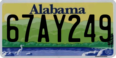 AL license plate 67AY249