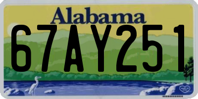 AL license plate 67AY251