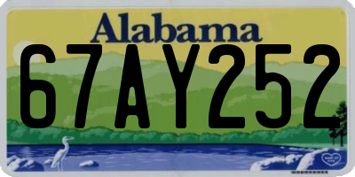 AL license plate 67AY252