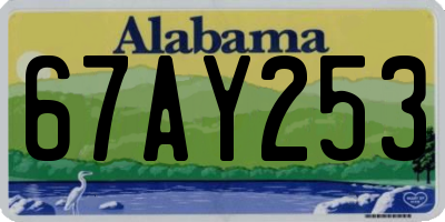 AL license plate 67AY253