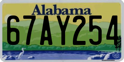 AL license plate 67AY254