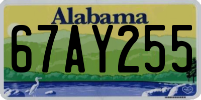 AL license plate 67AY255