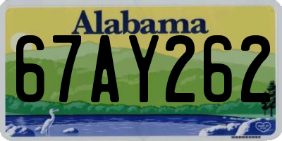 AL license plate 67AY262